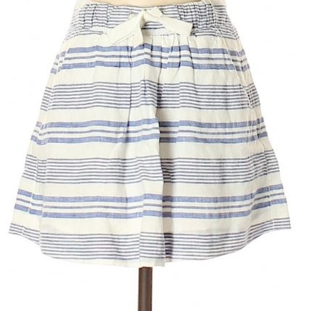 🔴J. CREW Size 00 Casual Blue & White Boho Skirt